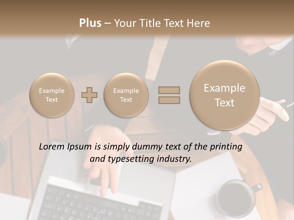 Dark Pen Laptop PowerPoint Template