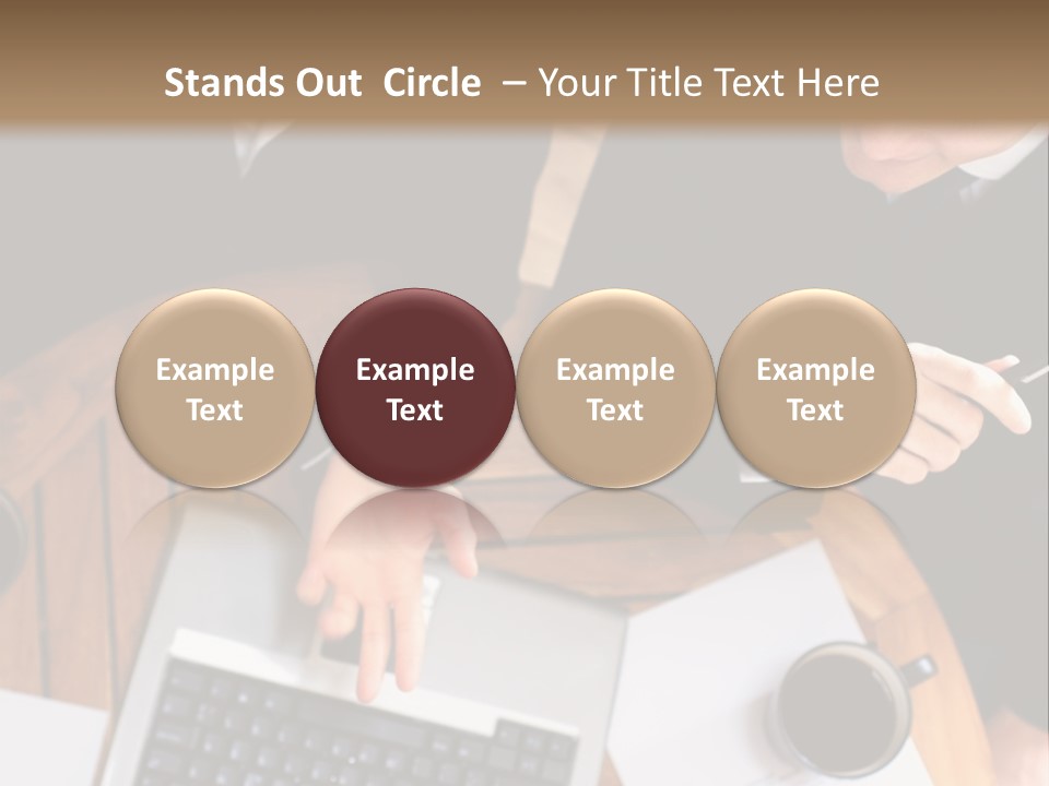 Dark Pen Laptop PowerPoint Template