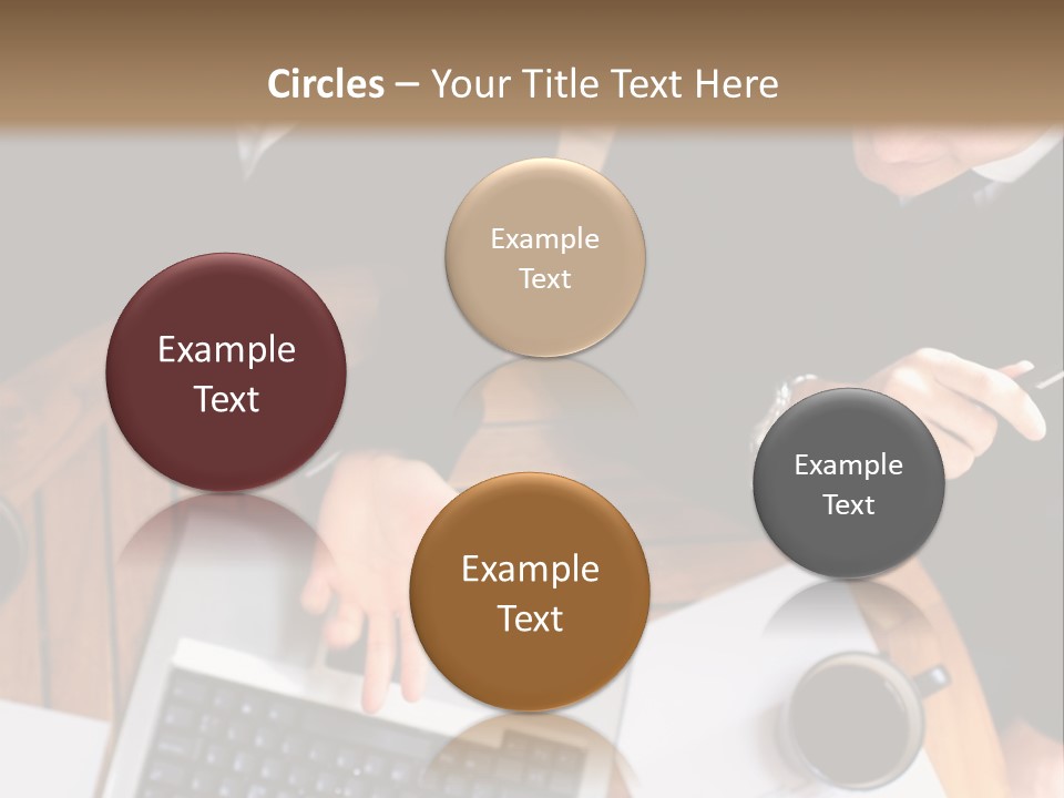 Dark Pen Laptop PowerPoint Template