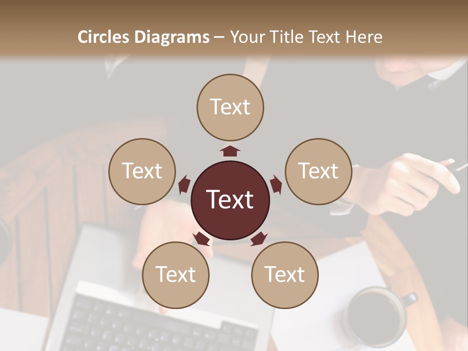 Dark Pen Laptop PowerPoint Template