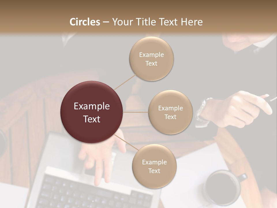 Dark Pen Laptop PowerPoint Template