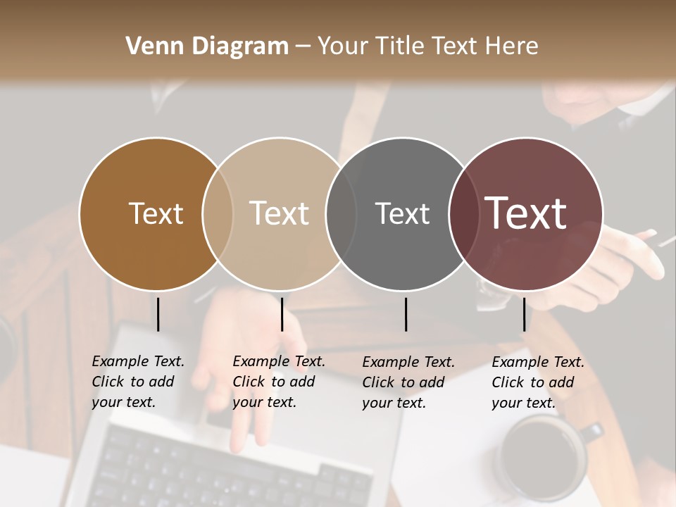 Dark Pen Laptop PowerPoint Template