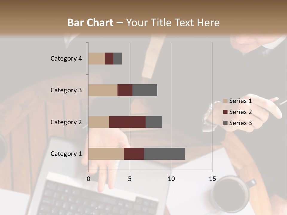 Dark Pen Laptop PowerPoint Template