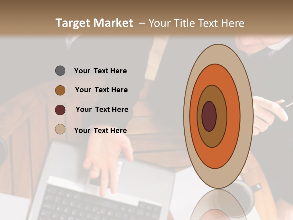 Dark Pen Laptop PowerPoint Template