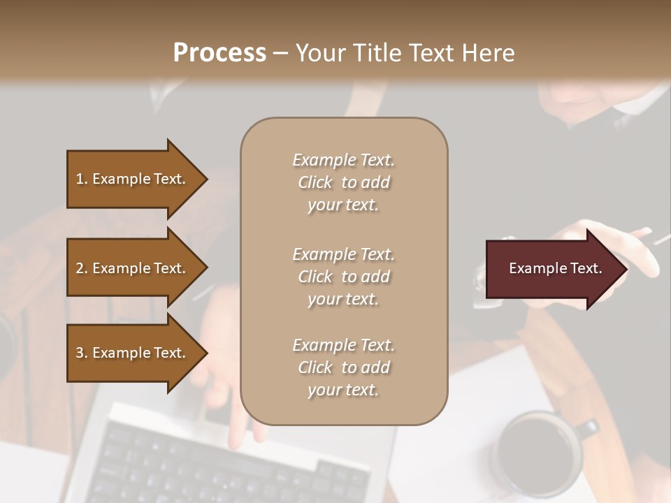 Dark Pen Laptop PowerPoint Template