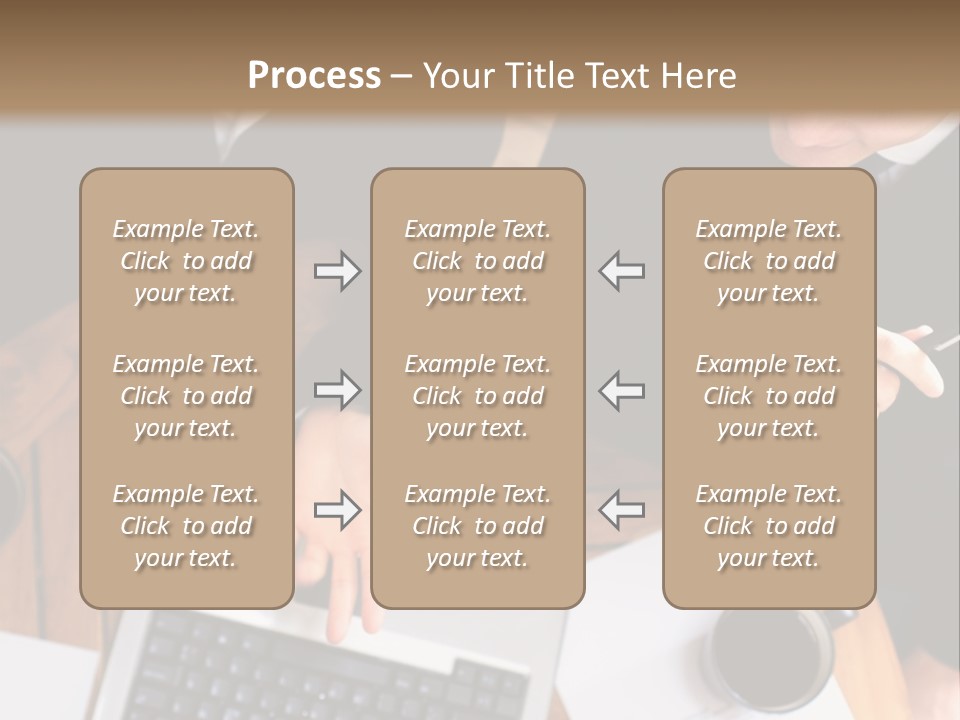 Dark Pen Laptop PowerPoint Template