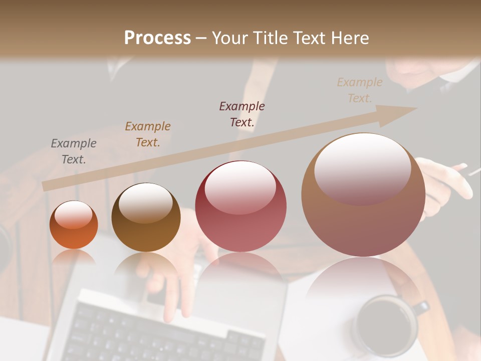 Dark Pen Laptop PowerPoint Template