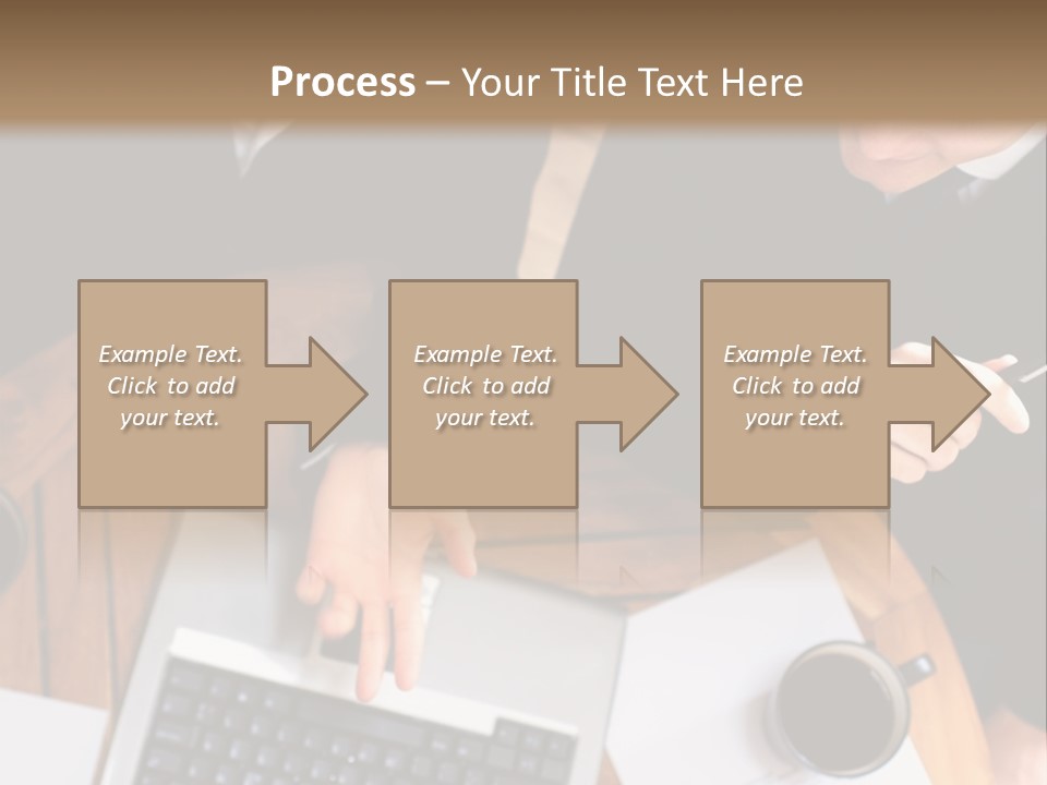 Dark Pen Laptop PowerPoint Template