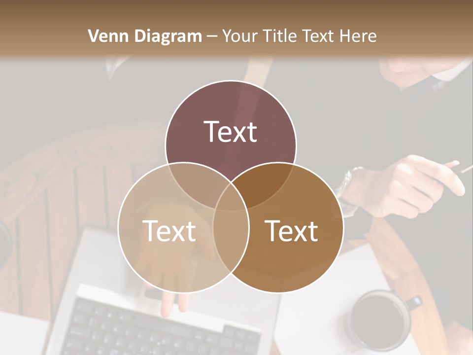 Dark Pen Laptop PowerPoint Template