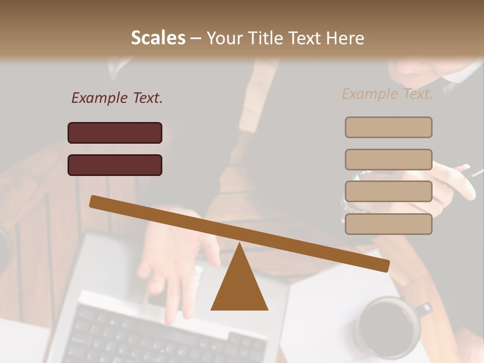 Dark Pen Laptop PowerPoint Template