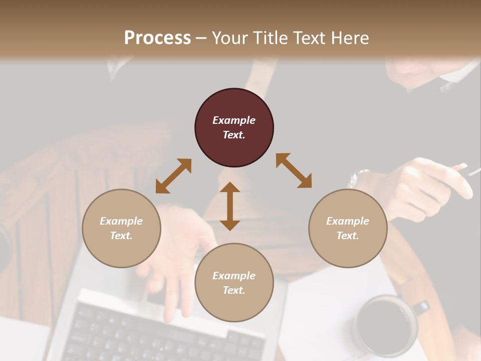 Dark Pen Laptop PowerPoint Template