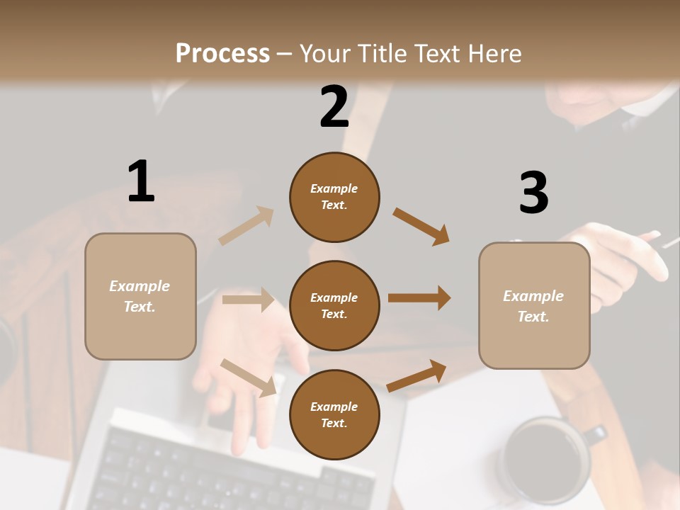 Dark Pen Laptop PowerPoint Template