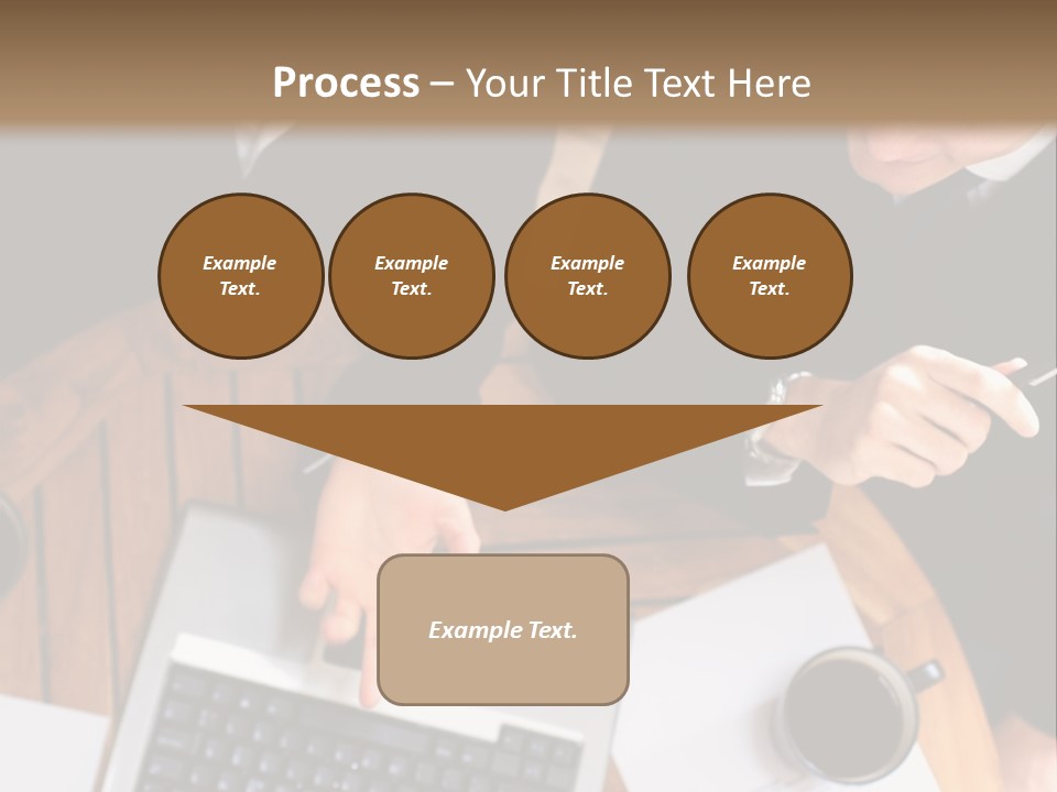 Dark Pen Laptop PowerPoint Template