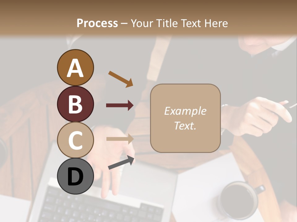 Dark Pen Laptop PowerPoint Template