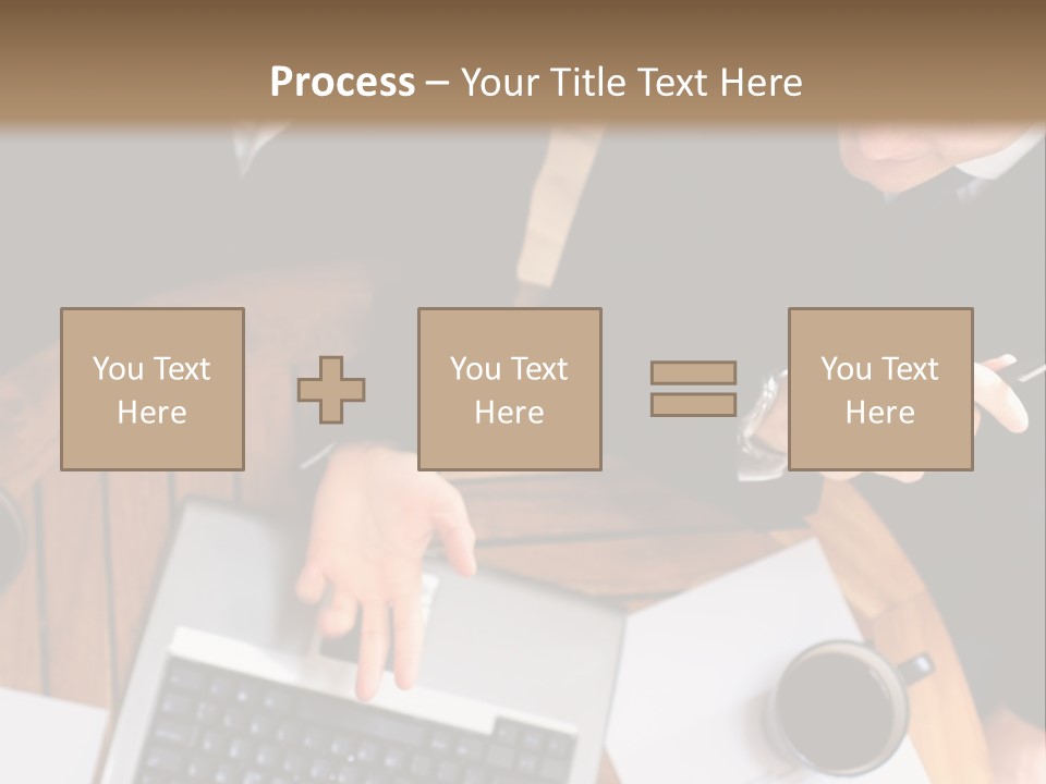 Dark Pen Laptop PowerPoint Template