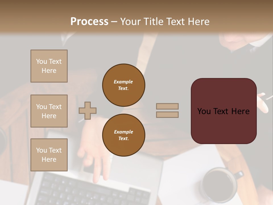 Dark Pen Laptop PowerPoint Template