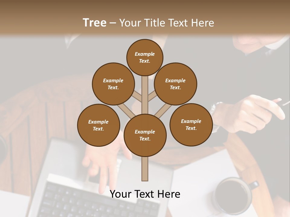Dark Pen Laptop PowerPoint Template