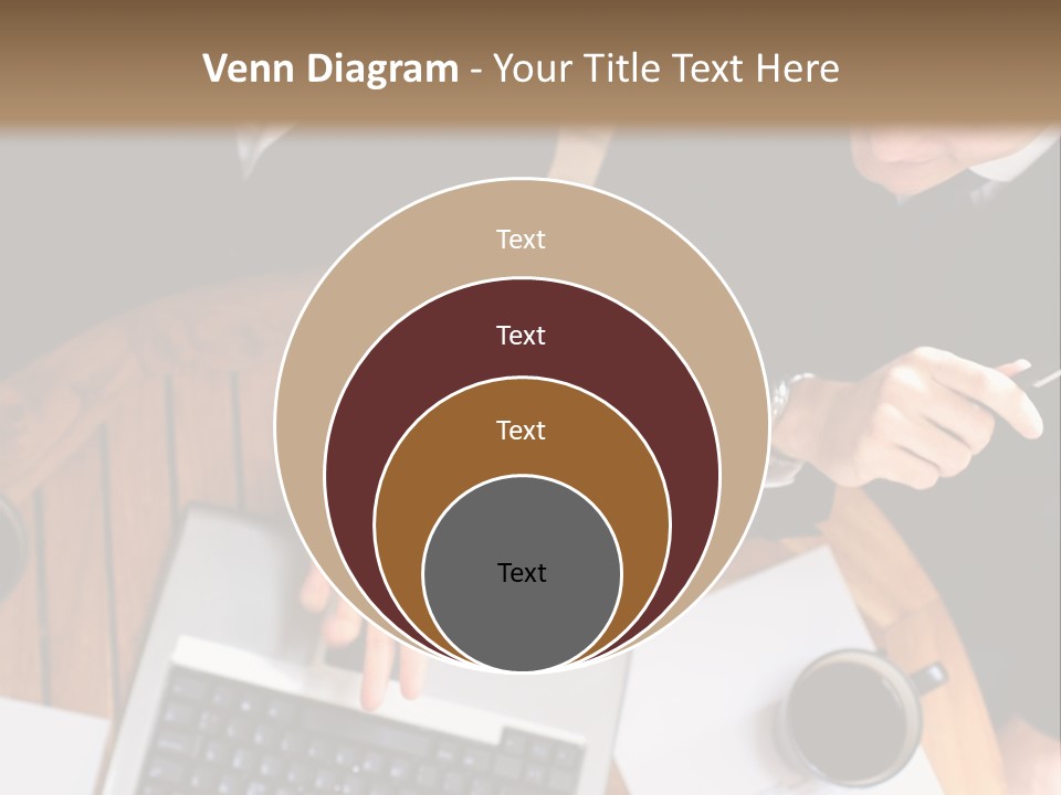 Dark Pen Laptop PowerPoint Template