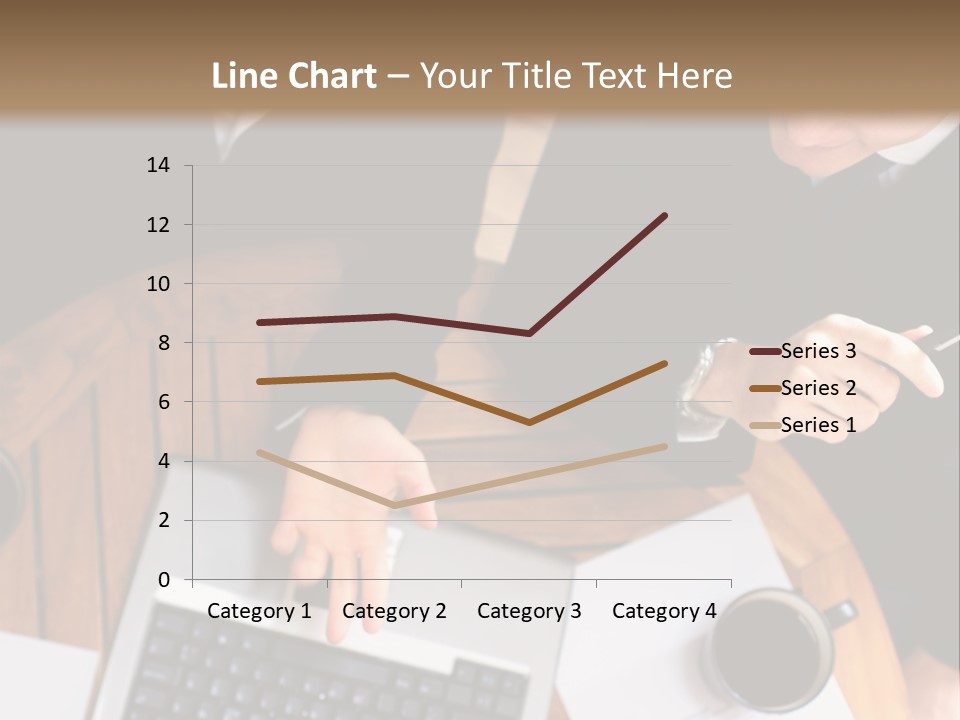Dark Pen Laptop PowerPoint Template