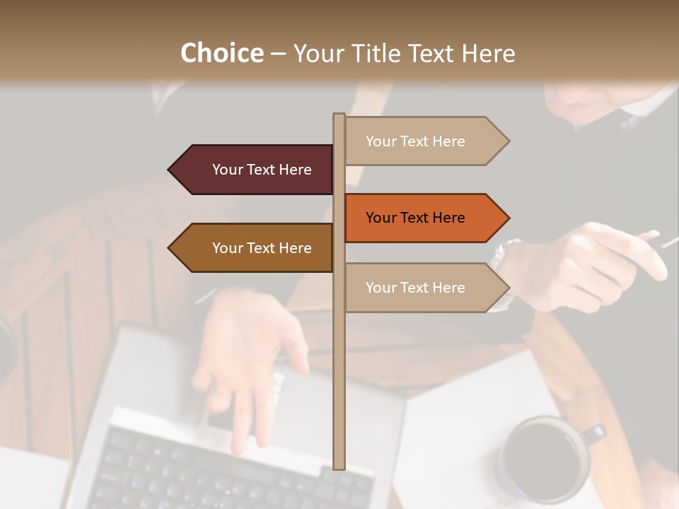 Dark Pen Laptop PowerPoint Template