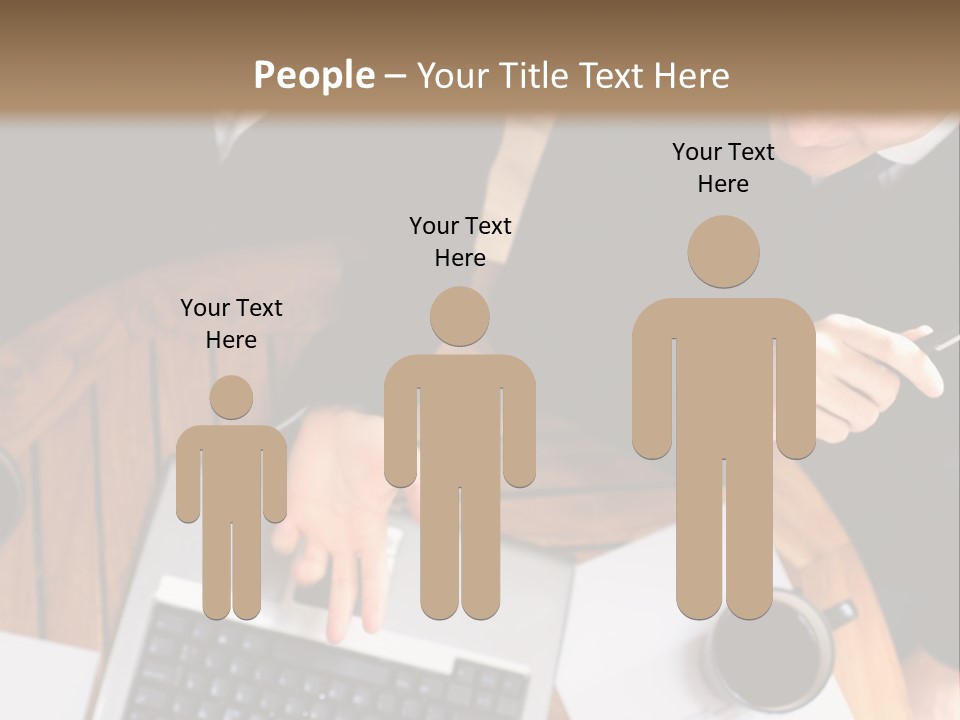 Dark Pen Laptop PowerPoint Template