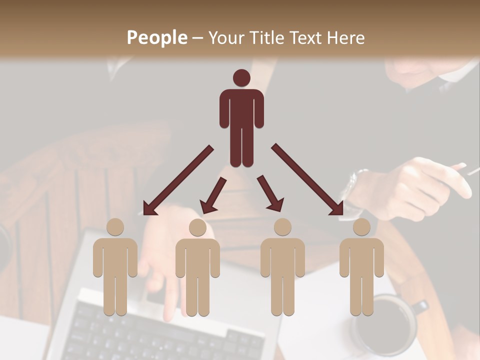 Dark Pen Laptop PowerPoint Template