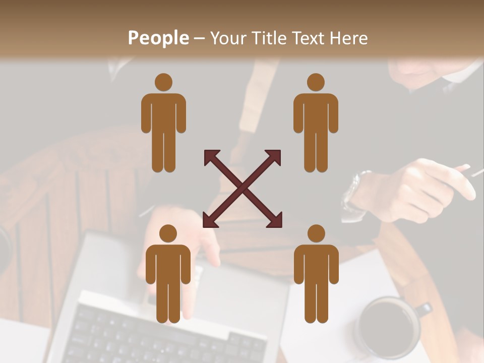 Dark Pen Laptop PowerPoint Template