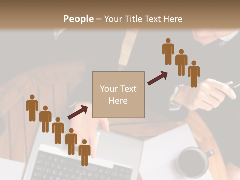 Dark Pen Laptop PowerPoint Template