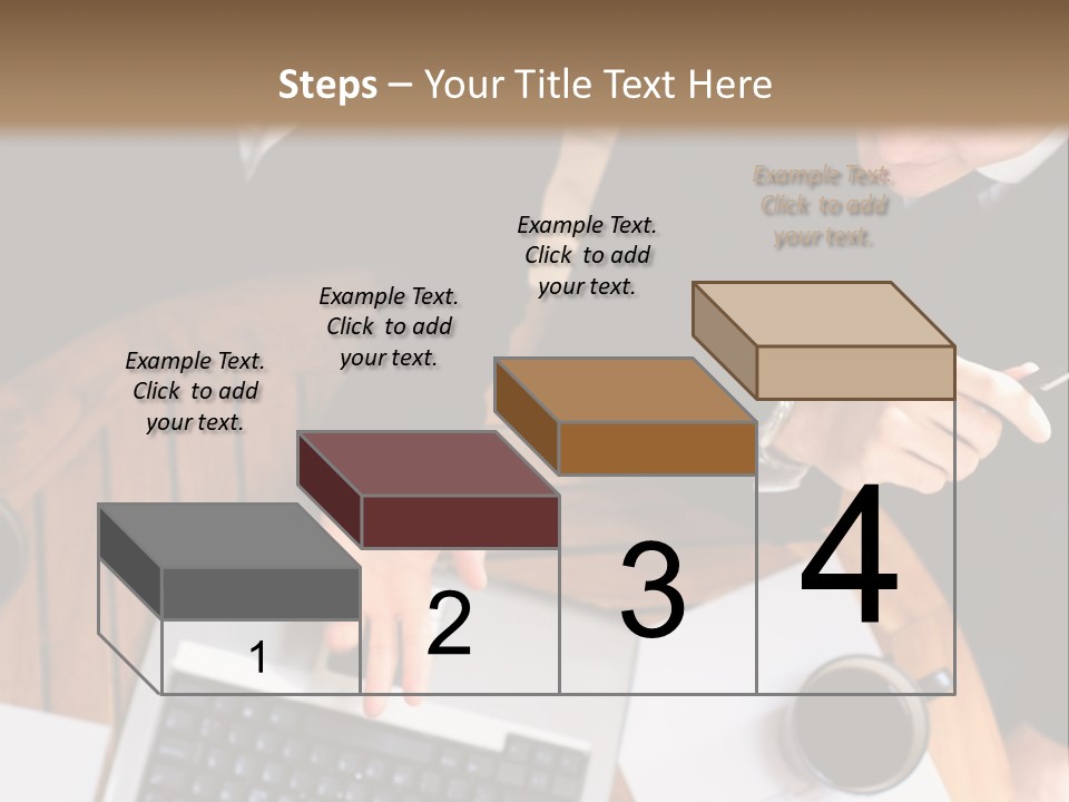 Dark Pen Laptop PowerPoint Template