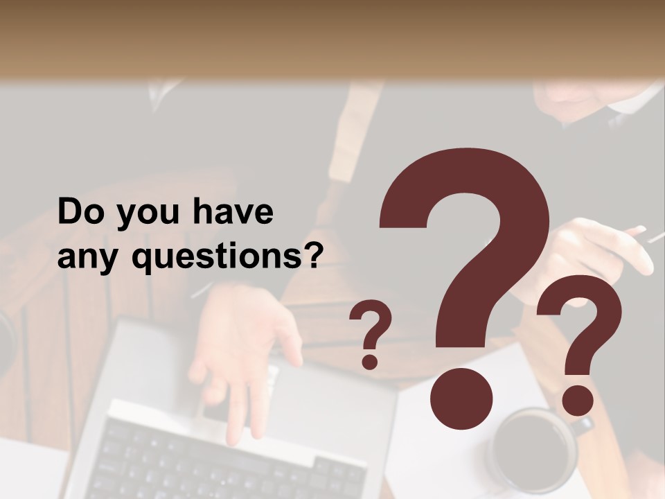 Dark Pen Laptop PowerPoint Template