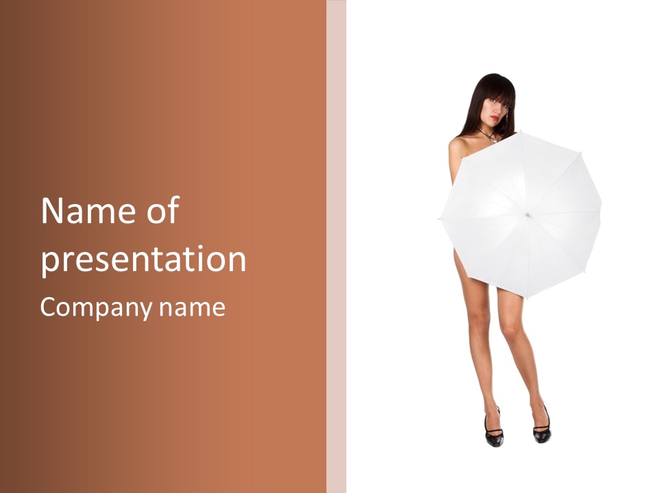 Back Ual Umbrella PowerPoint Template