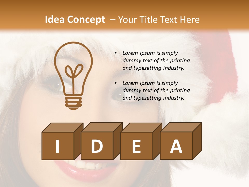 Expecting Woman Portrait PowerPoint Template