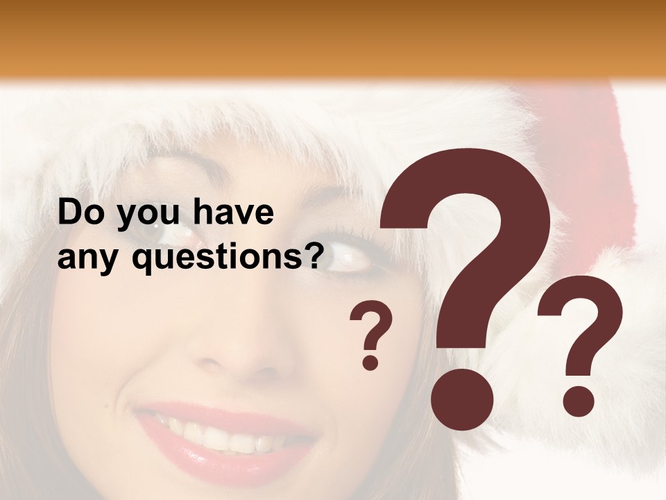 Expecting Woman Portrait PowerPoint Template