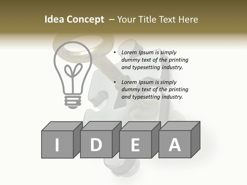 Answer Clue Link PowerPoint Template