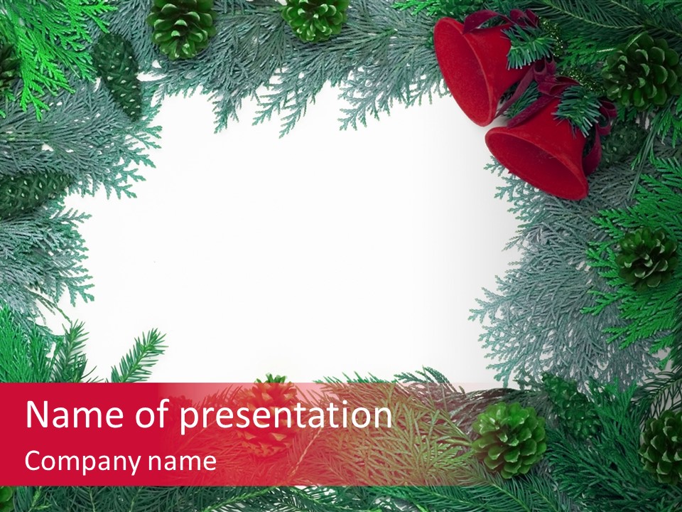 Cone Holiday Fir PowerPoint Template