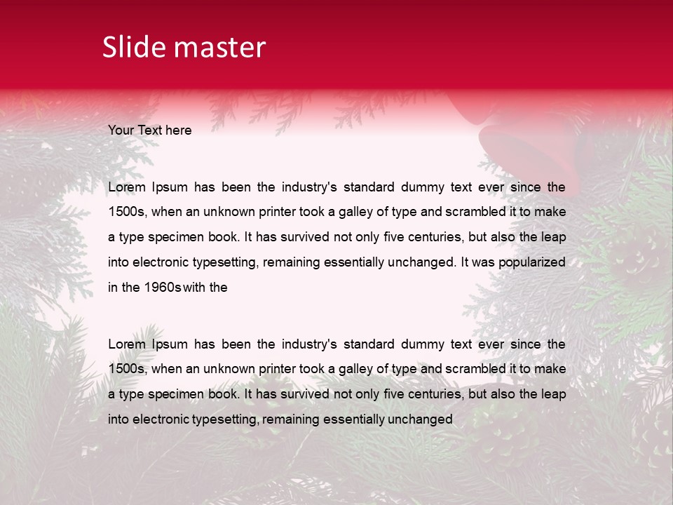 Cone Holiday Fir PowerPoint Template