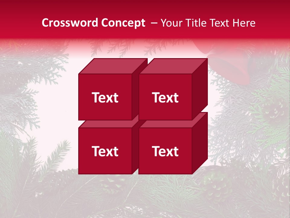 Cone Holiday Fir PowerPoint Template