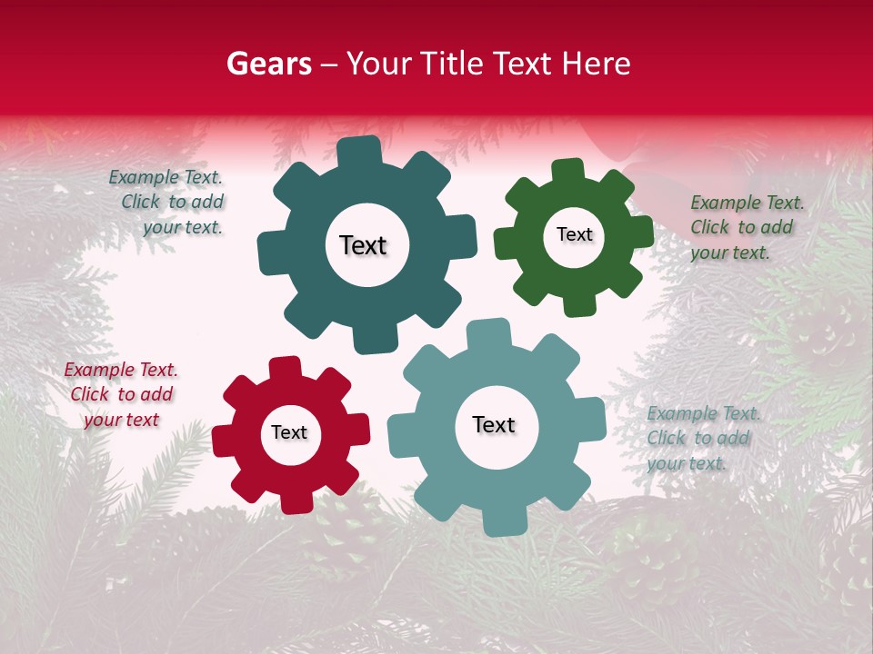 Cone Holiday Fir PowerPoint Template