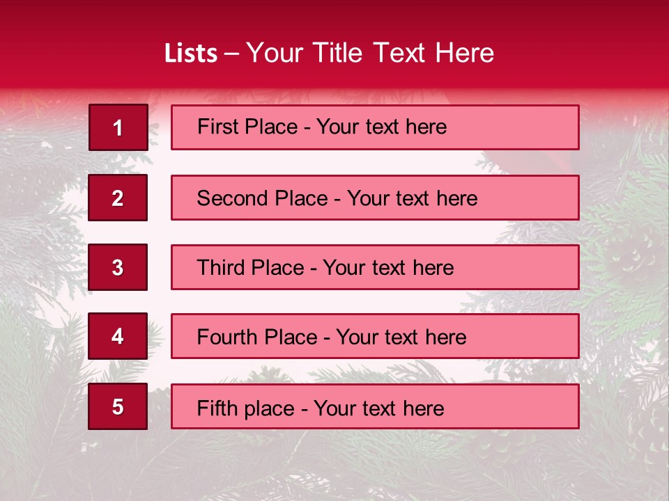 Cone Holiday Fir PowerPoint Template