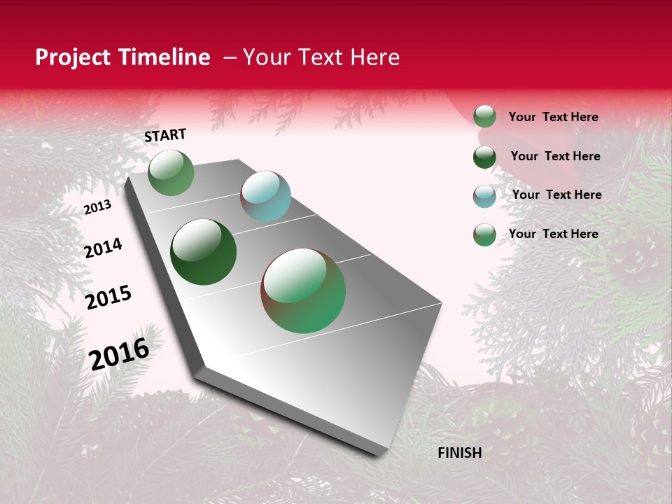 Cone Holiday Fir PowerPoint Template