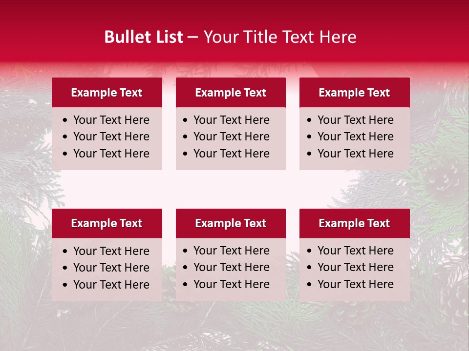 Cone Holiday Fir PowerPoint Template