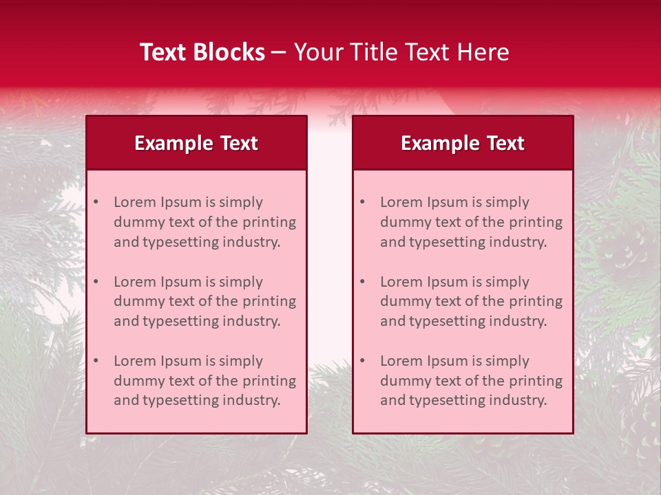 Cone Holiday Fir PowerPoint Template