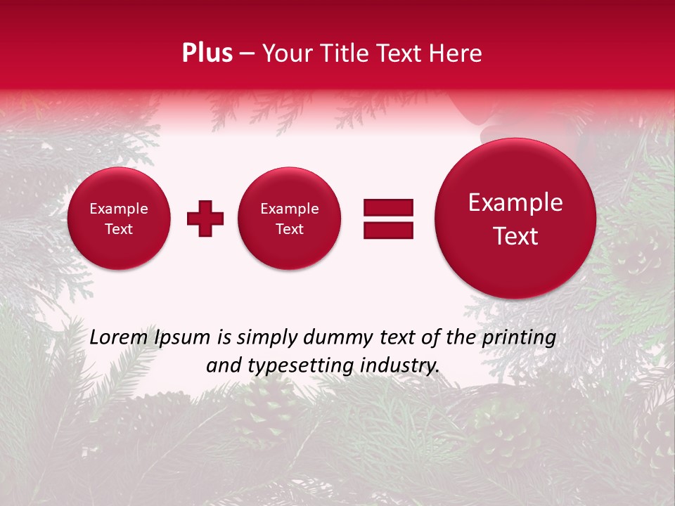 Cone Holiday Fir PowerPoint Template