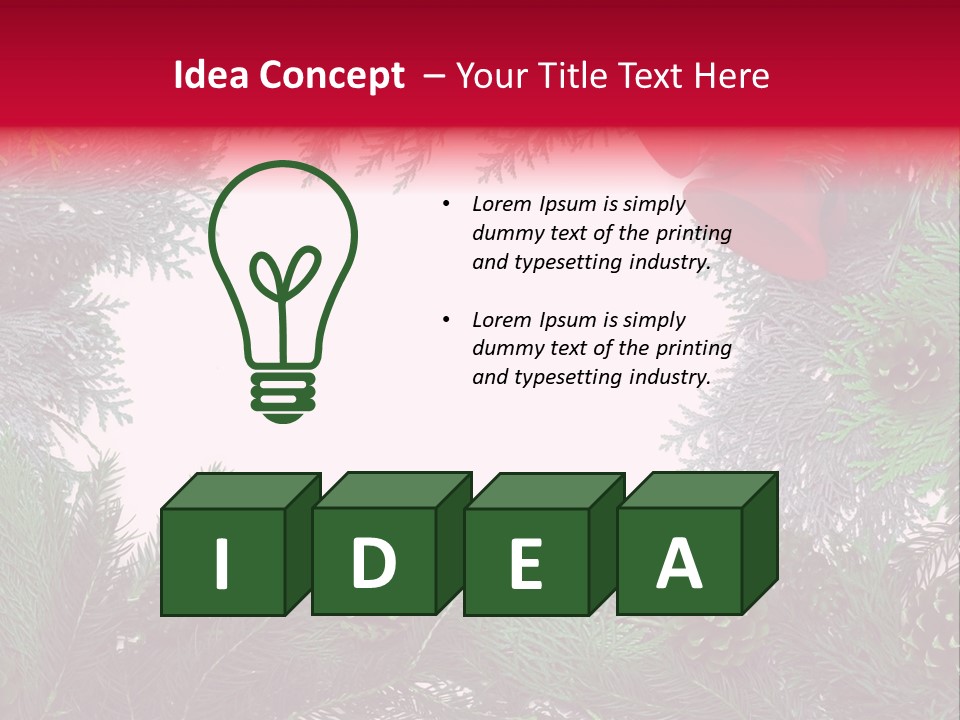 Cone Holiday Fir PowerPoint Template