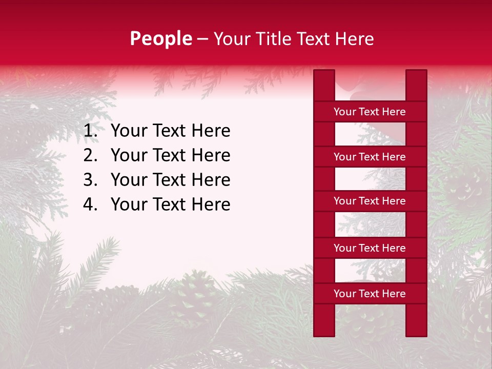 Cone Holiday Fir PowerPoint Template