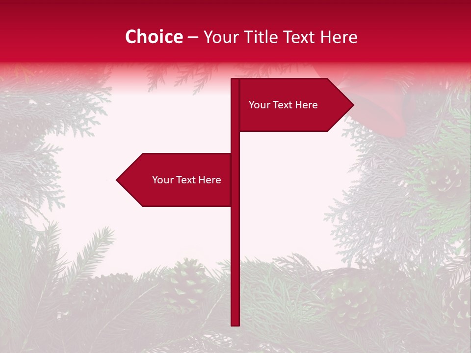 Cone Holiday Fir PowerPoint Template