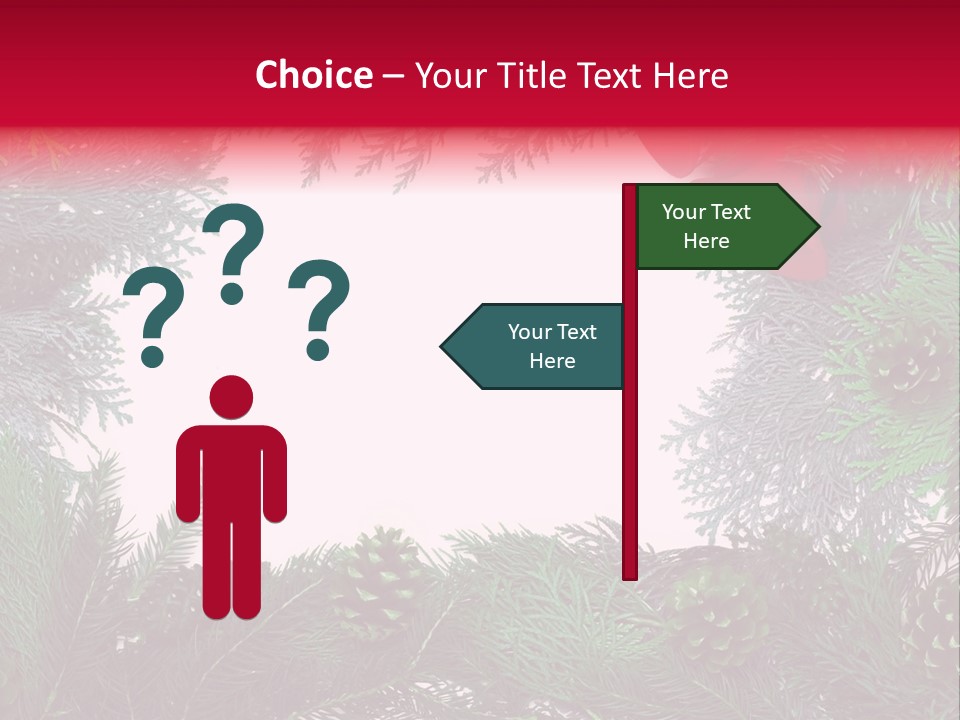 Cone Holiday Fir PowerPoint Template