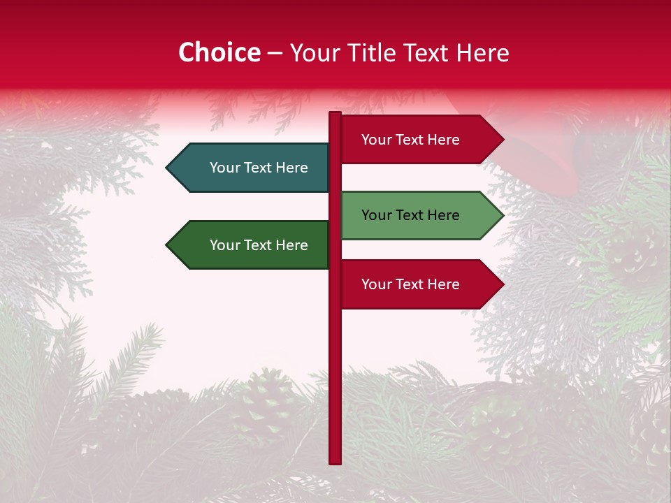 Cone Holiday Fir PowerPoint Template