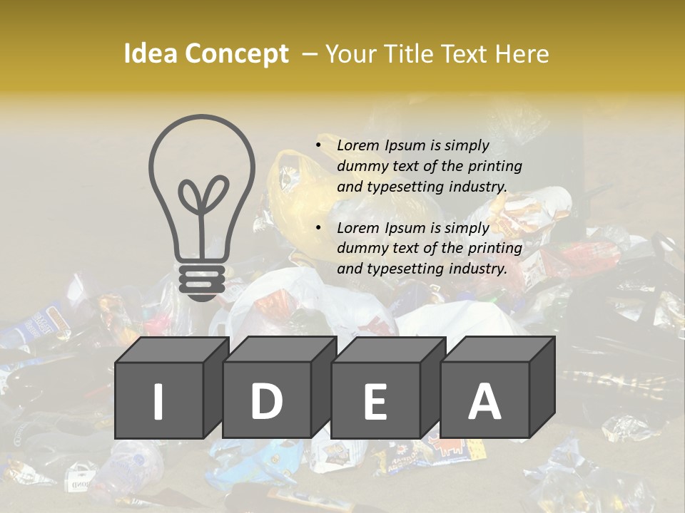 Stone Fill Polluting PowerPoint Template