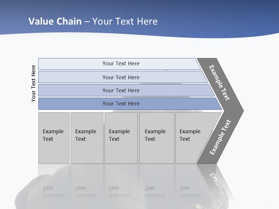 Studio Shot Lying Down Isolated On White PowerPoint Template